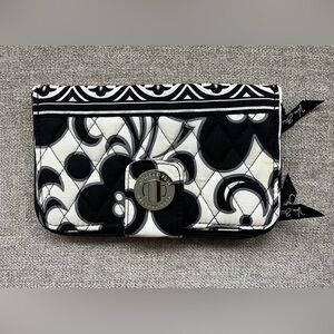 Vera Bradley Black and White Turn Lock Wallet